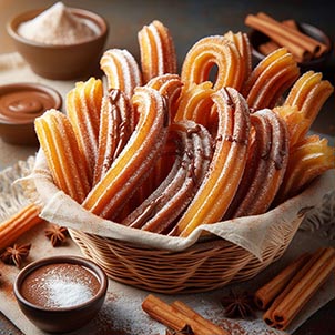 Churros al horno